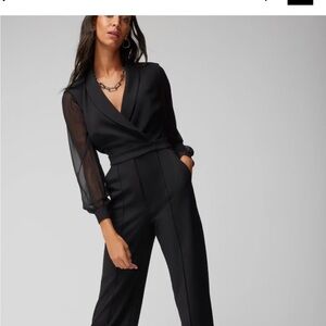Whitehouse Blackmarket Black Soft Utility Jumpsuit Size 10